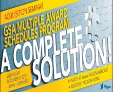GSA Multiple Award Schedules Program - A Complete Solution!